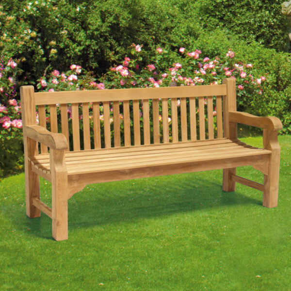 Long Wood Outdoor Bench | Teak | Earth-Anchors