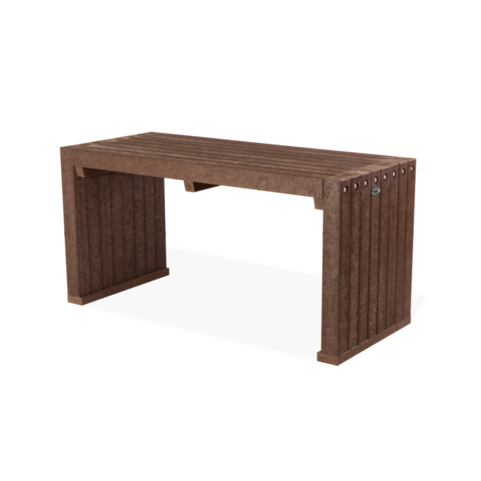 Brown recycled plastic picnic table